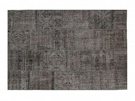 Пушистый овальный винтажный ковер 100% шерсть пэчворк R-6165