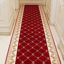 Круглый ковровая дорожка Versailles красно-бордовая