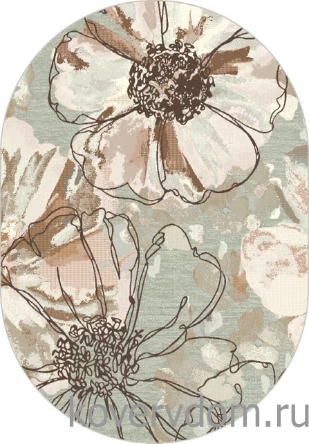 Рельефный ковер из вискозы GENOVA 38182 6626 90 Овал