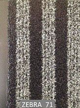 Однотонный грязезащитный коврик Zebra 71 0.5х0.8 серо черн.