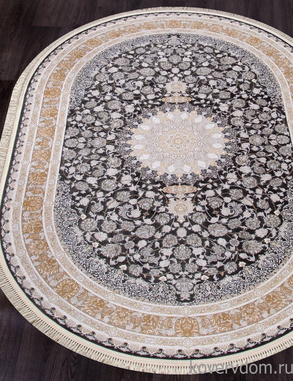 Ковер FARSI 1200 G142 DARK GRAY Овал Ковер FARSI 1200 G142 DARK GRAY Овал