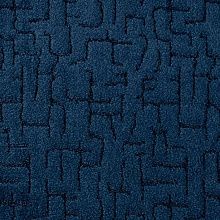 Пушистый круглый однотонный ковер-палас BEREZA 053 темно-синий