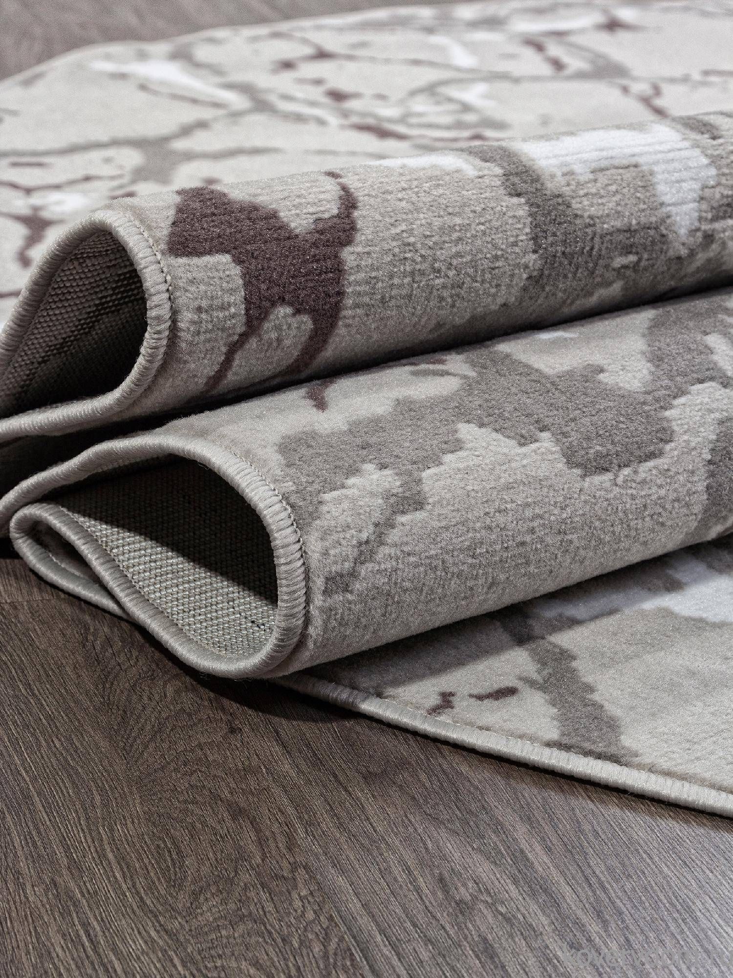 Ковер SILVER-A F389 GRAY Овал