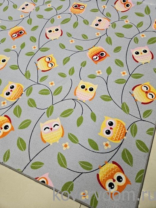 Детский ковер-палас OWLS серый Детский ковер-палас OWLS серый