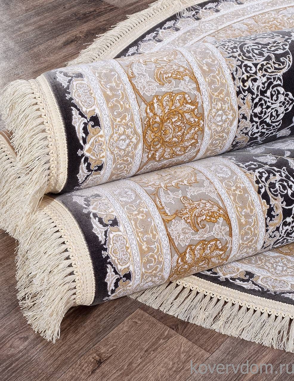 Ковер FARSI 1200 G142 DARK GRAY Овал Ковер FARSI 1200 G142 DARK GRAY Овал