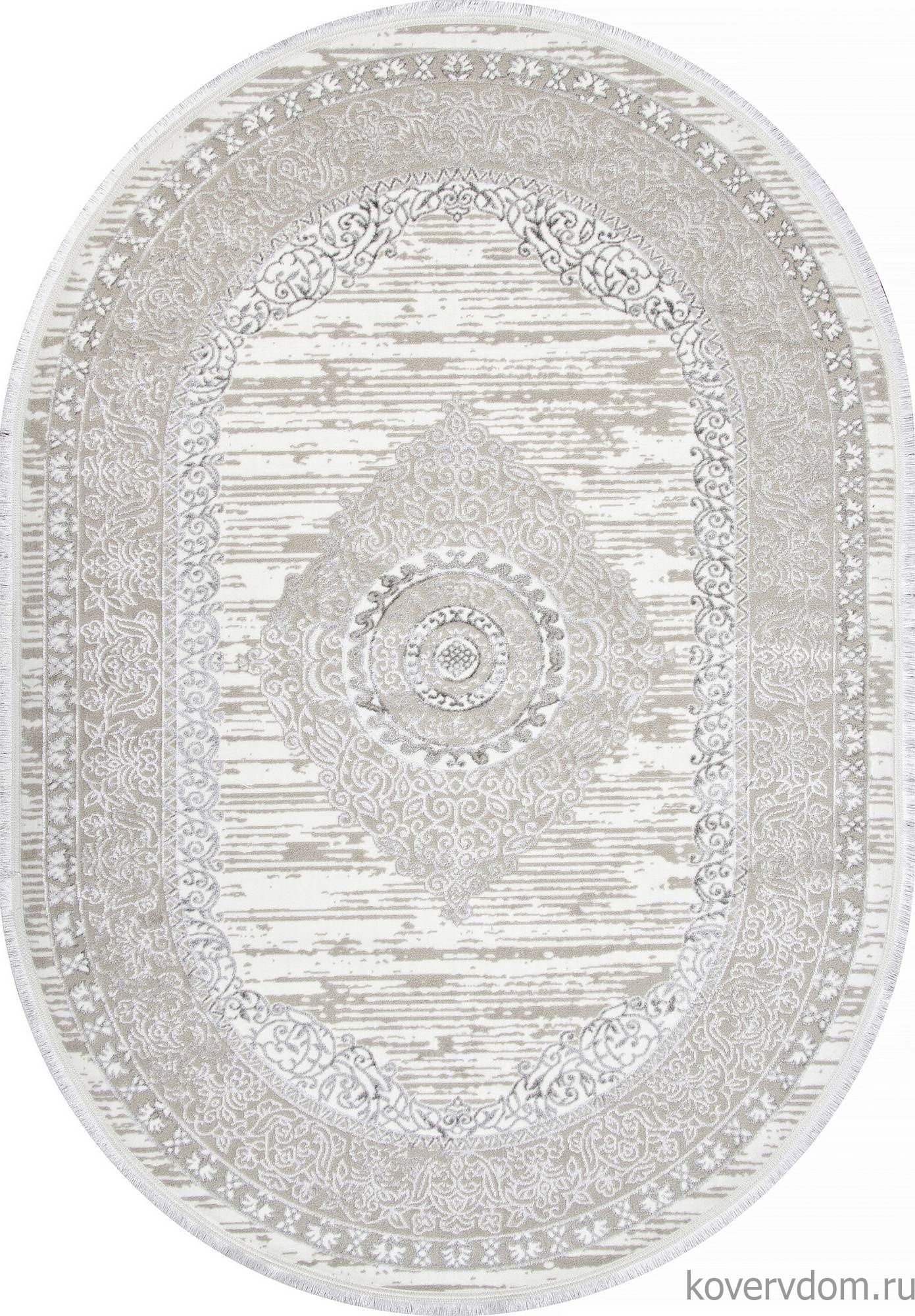 Ковер ALFANI Q012A GREY FDY / CREAM SHRINK Овал