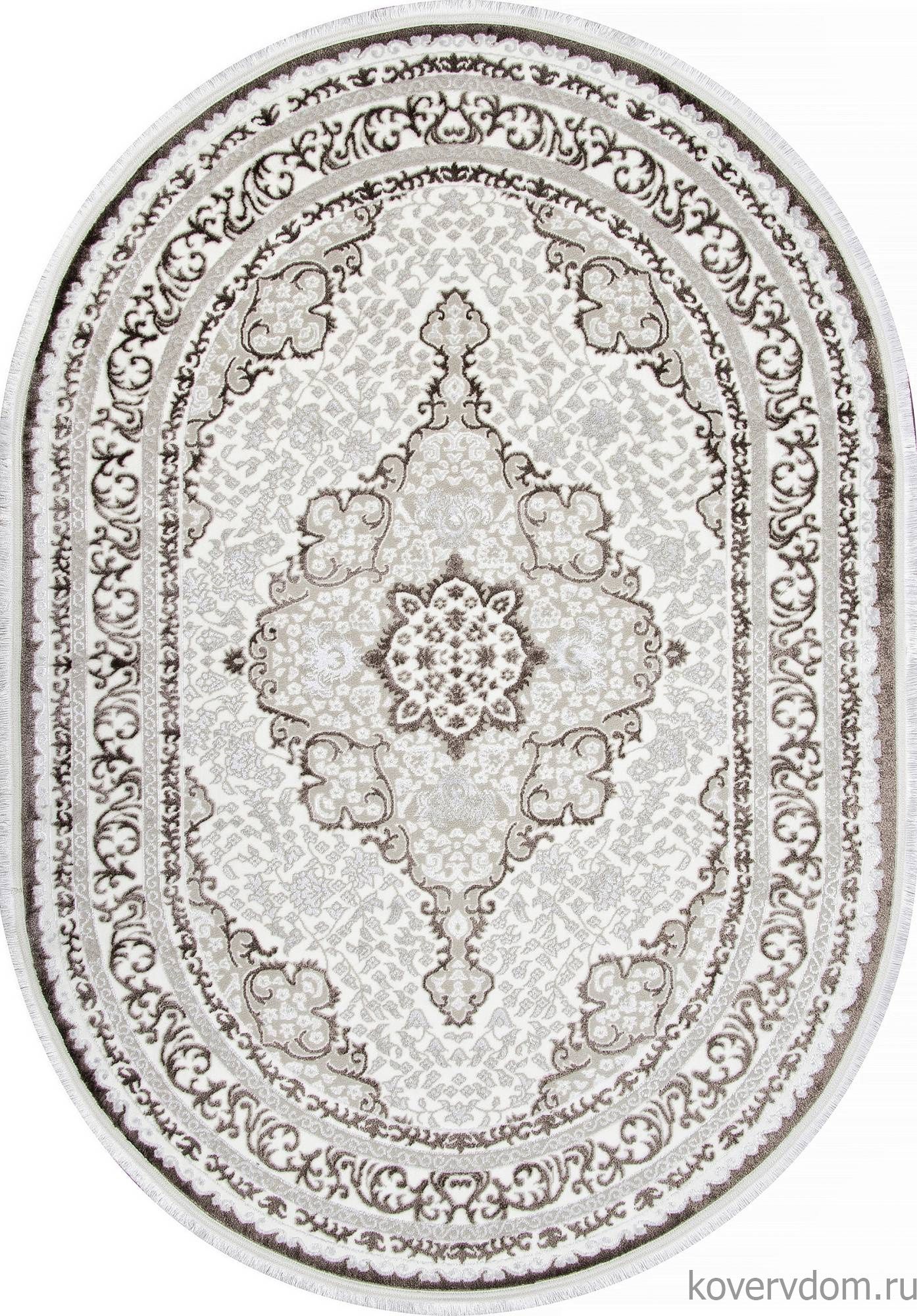 Ковер ALFANI Q011A BROWN FDY/CREAM SHRINK Овал
