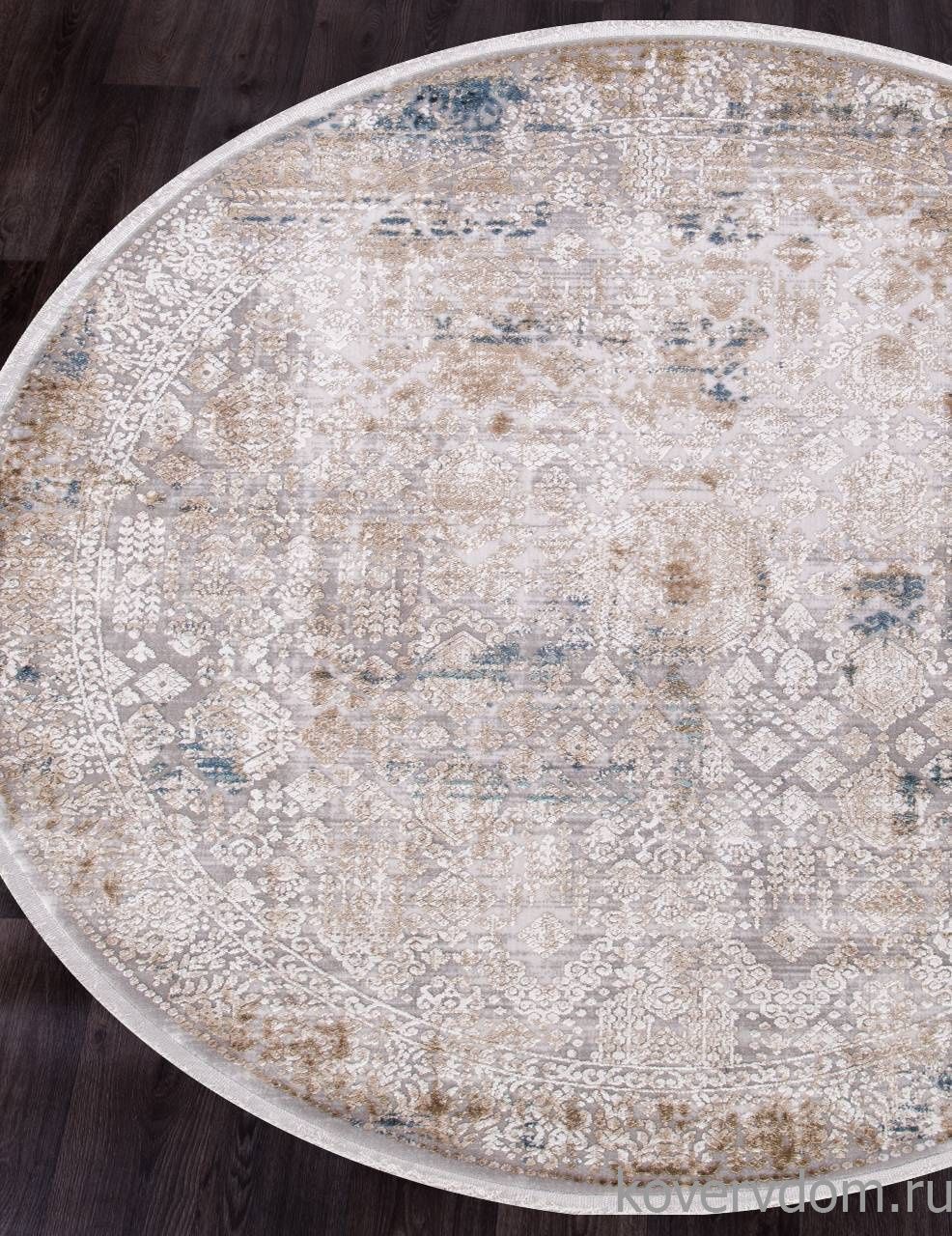 Ковер ALLURES 12025 CREAM / BLUE Круг