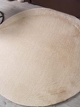 Круглый ковер длинноворсовый RABBIT LUXE PX2001 L.BEIGE Круг