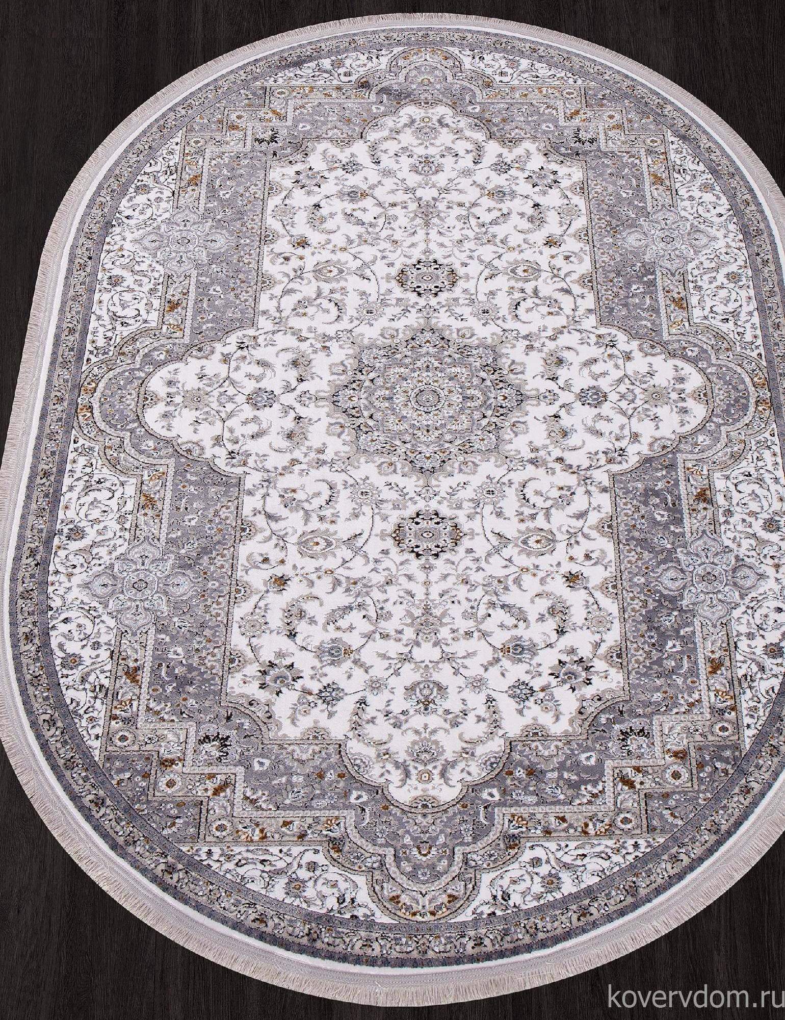 Ковер CASABLANKA 9755A WHITE / WHITE Овал