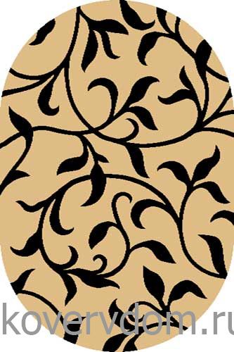 Ковер COMFORT SHAGGY 2 s682 BEIGE-BLACK Овал